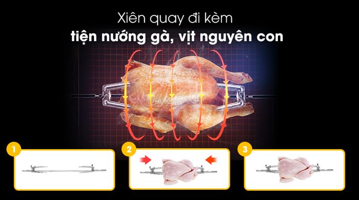 Nướng xiên quay - Lò nướng Kangaroo KG4001 40 lít