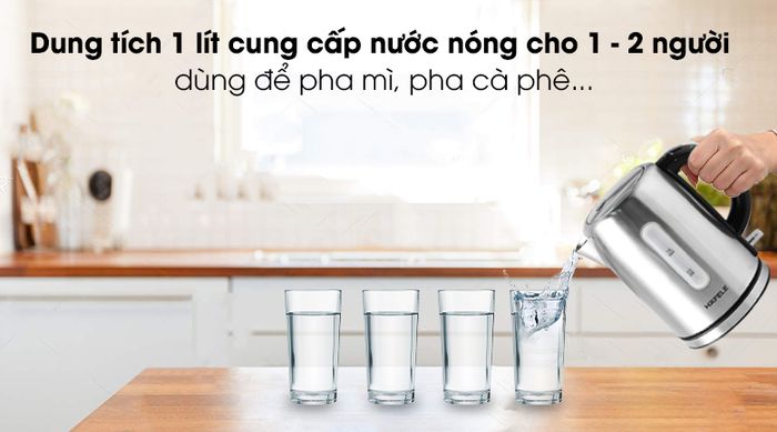 Dung tích 1L - Bình đun siêu tốc Hafele T-9017 1L