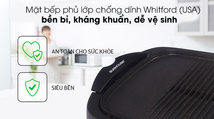 Bếp nướng điện Sunhouse SHD4602 - Mặt bếp