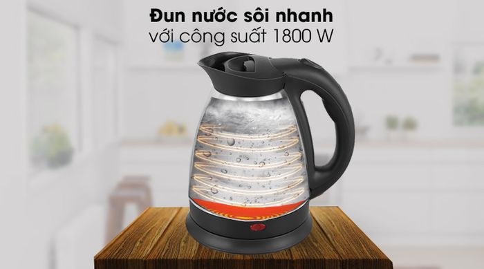 Bình đun siêu tốc Kangaroo 1.5 lít KG15SK3 - Công suất 1800 W