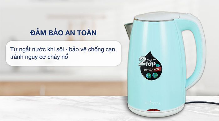 Chế độ an toàn - Bình đun siêu tốc Crystal 1.7 lít D1017