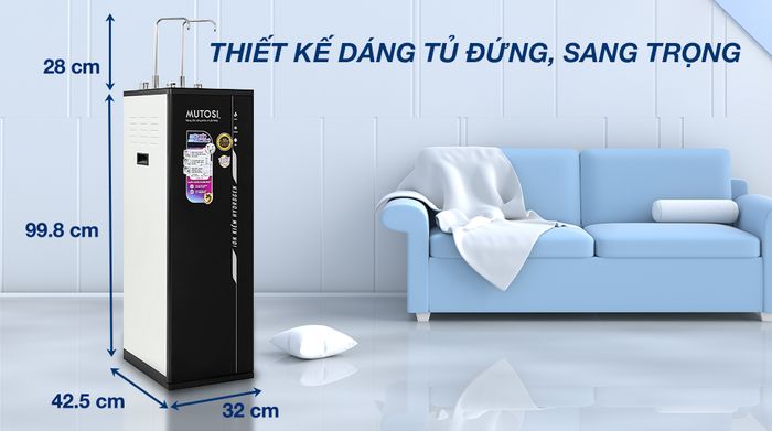 Máy lọc nước RO nóng nguội lạnh Hydrogen Mutosi MP-S1021H 10 lõi - Thiết kế