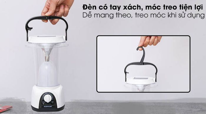 Tay cầm - Đèn sạc năng lượng mặt trời Sunhouse SHE-6899S