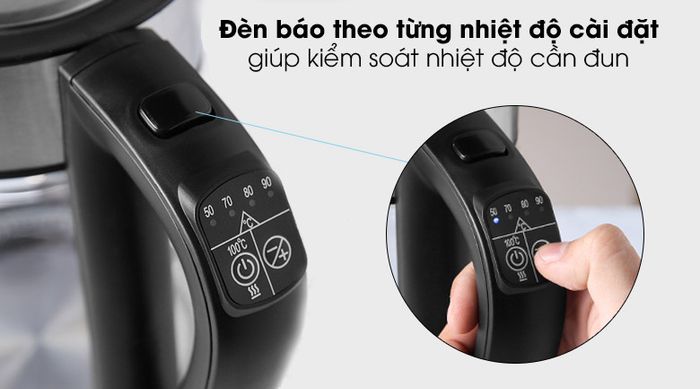 Đèn báo - Bình đun siêu tốc Hafele T-602C 1,7L