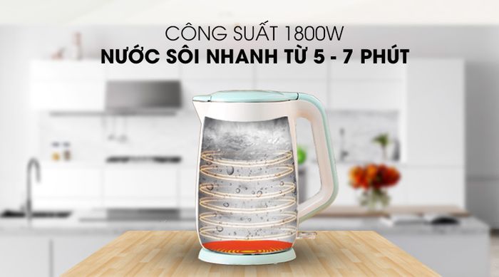 Công suất - Bình đun siêu tốc Comfee 1.7 lít CK-DC1720A