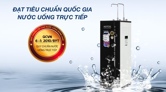 Máy lọc nước RO nóng nguội lạnh Hydrogen Mutosi MP-S1021H 10 lõi - Chứng nhận
