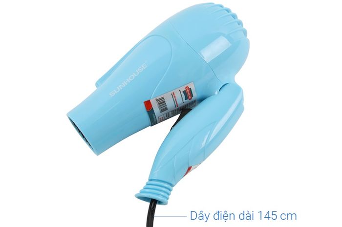 Máy có dây điện dài 145 cm - Máy sấy tóc Sunhouse SHD2305 xanh