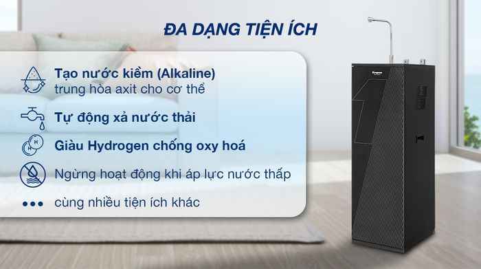 Máy lọc nước RO nóng nguội lạnh Kangaroo Infinity KG10A9I 8 lõi - Tiện ích