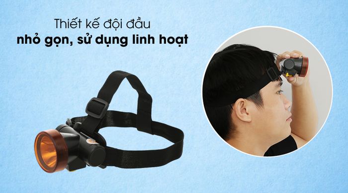 Thiết kế nhỏ nhẹ, tiện dụng - Đèn pin đội đầu COMET CRT1614