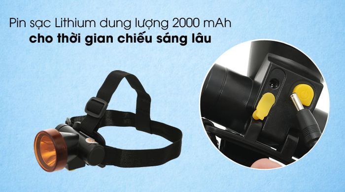 Pin sạc cao cấp - Đèn pin đội đầu COMET CRT1614