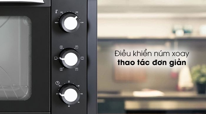 Lò nướng Sanaky LN.VH809S2D 80 lít - Điều khiển trực quan