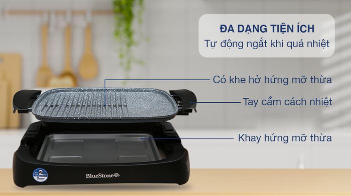 Bếp nướng điện BlueStone EGB-7417 2000W - Tiện ích