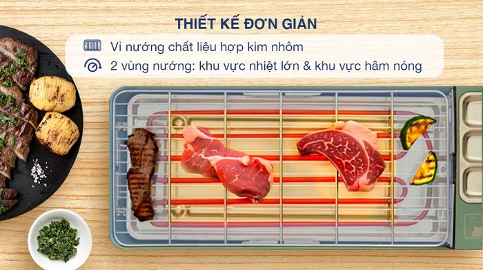 Bếp nướng điện Bear DKL-D20M2 - Thiết kế