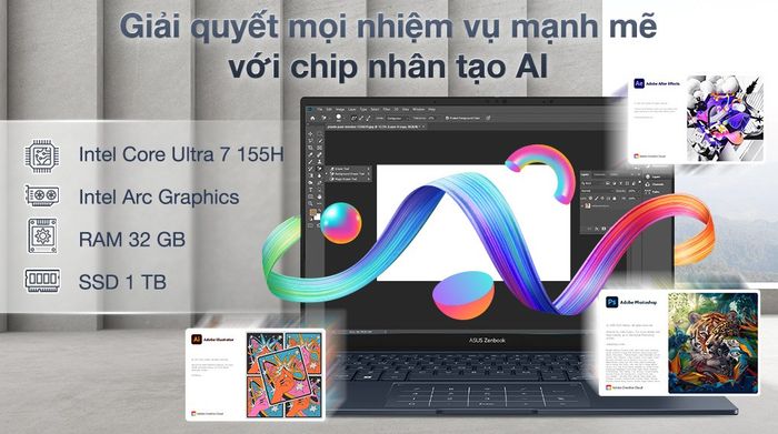 Laptop Asus Zenbook 14 OLED UX3405MA Ultra 7 155H (PP152W) - Hiệu năng