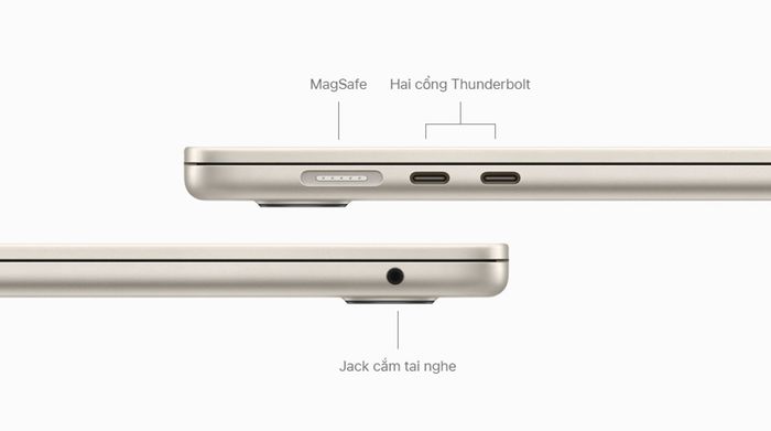 Đa dạng cổng kết nối - MacBook Air 13 inch M3 2024