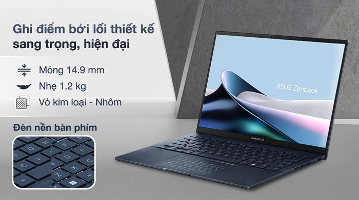 Laptop Asus Zenbook 14 OLED UX3405MA Ultra 7 155H (PP152W) - Thiết kế