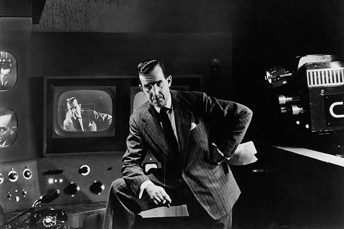 Edward Murrow, the host of <em>See It Now</em>