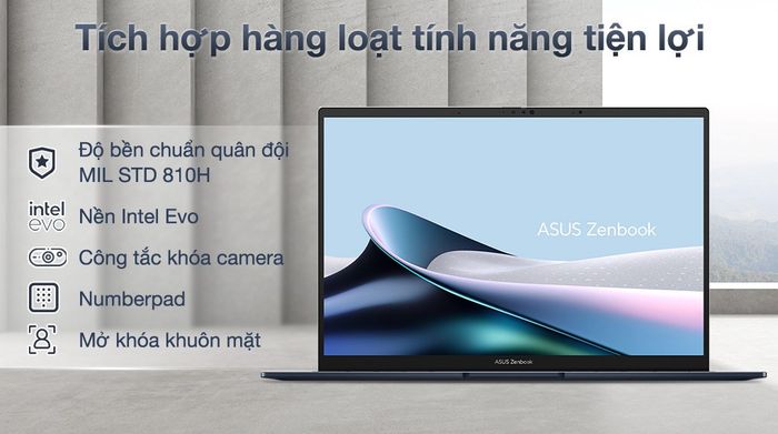Laptop Asus Zenbook 14 OLED UX3405MA Ultra 7 155H (PP152W) - Tiện ích