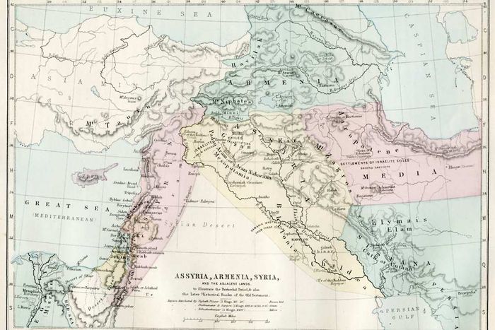 Map of Assyria, Armenia, Syria, and neighboring regions