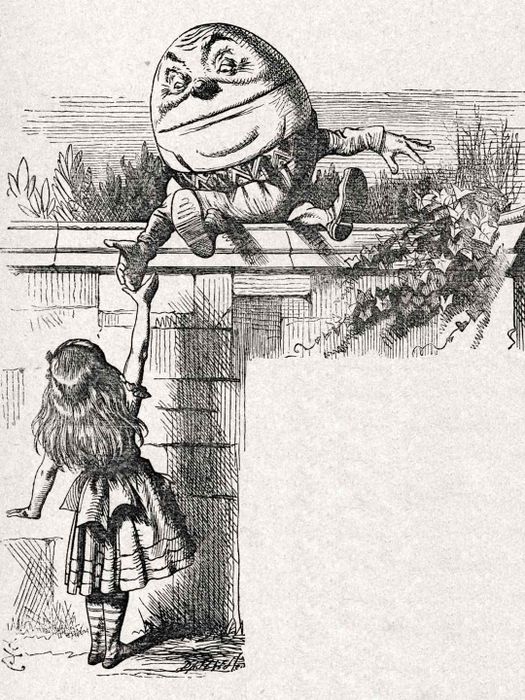 Humpty-Dumpty on the wall