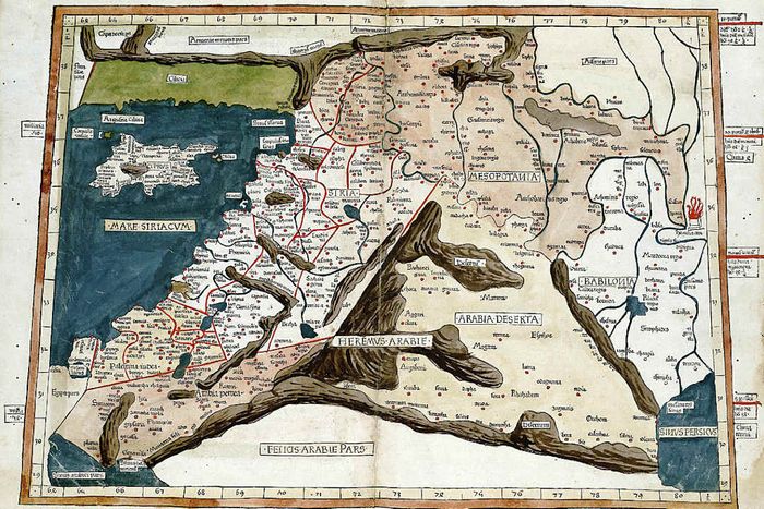 15th-century map of the Middle East