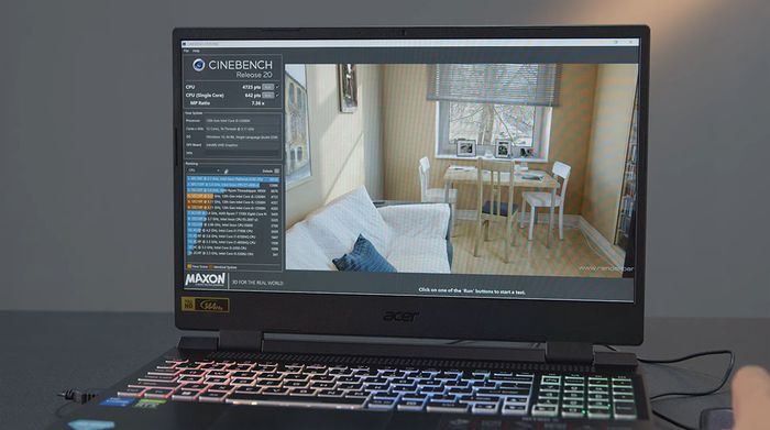 Acer Nitro 5 Tiger AN515 58 52SP i5 12500H (NH.QFHSV.001) - Cinebench R23
