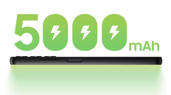 Trang bị pin 5000 mAh - Samsung Galaxy A05s 6GB