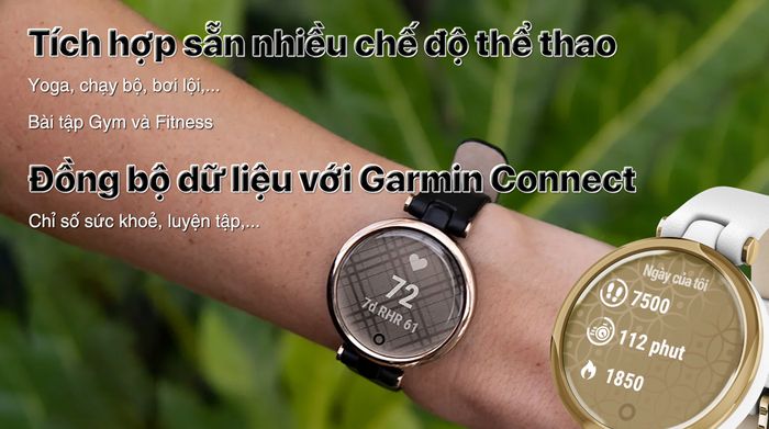 Garmin Lily Classic 34.5mm dây da - Sức khỏe