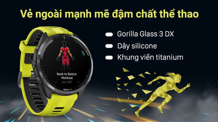 Đồng hồ thông minh Garmin Forerunner 965 - Thiết kế