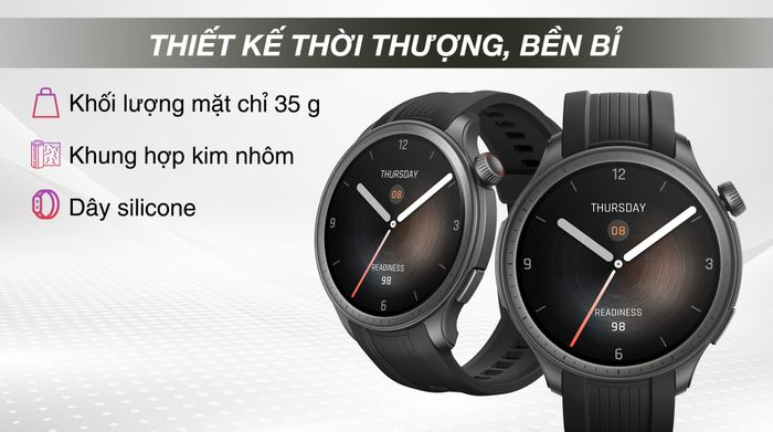 Amazfit Balance 46mm dây silicone - Thiết kế