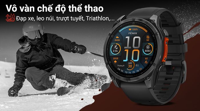 Garmin Fenix 8 47mm viền thép - Luyện tập 
