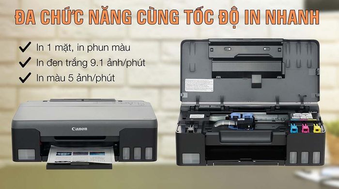 Máy In Phun Màu Đơn Năng Canon PIXMA G1020 - Tốc độ in