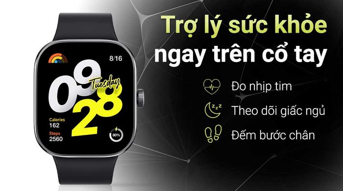 Đồng hồ thông minh Xiaomi Redmi Watch 4 47.5mm - Theo dõi sức khỏe