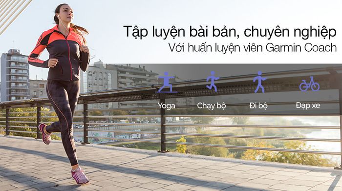 Đồng hồ thông minh Garmin Forerunner 55 dây silicone đen có huấn luyện viên Garmin Coach