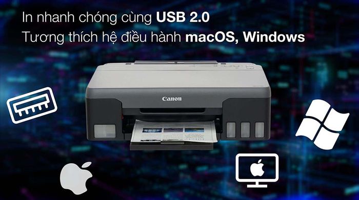 Máy In Phun Màu Đơn Năng Canon PIXMA G1020 - Kết nối