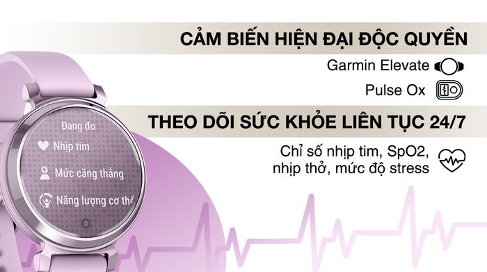 Đồng hồ thông minh Garmin Lily 2 34mm - Theo dõi chỉ số sức khỏe