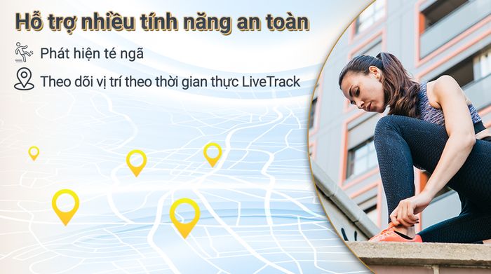 Garmin Lily 2 Classic 34mm dây da - Tính năng an toàn