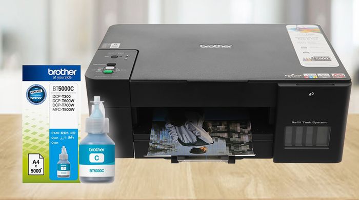 Mực in phun Brother BT5000C Xanh Dương/(DCP/MFC-Txxxx) - Tương thích máy in