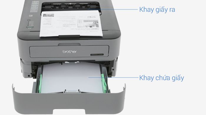 Máy in Brother HL L2321D - Nạp cỡ giấy in yêu cầu vào khay chứa giấy