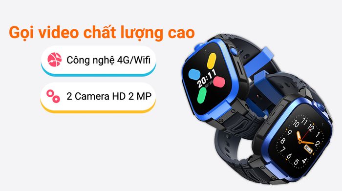 Đồng hồ định vị trẻ em Kidcare S88 4G - Gọi video chất lượng cao