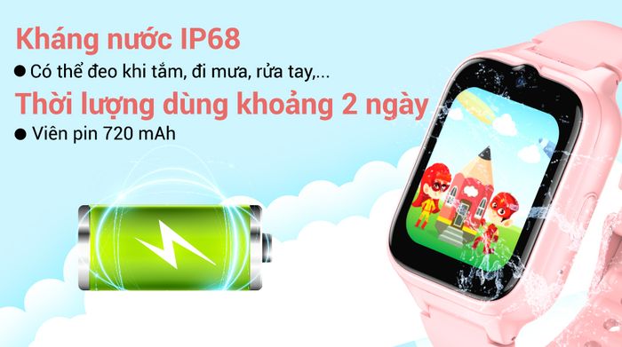Đồng hồ định vị trẻ em Masstel Smart Hero 20 - Kháng nước