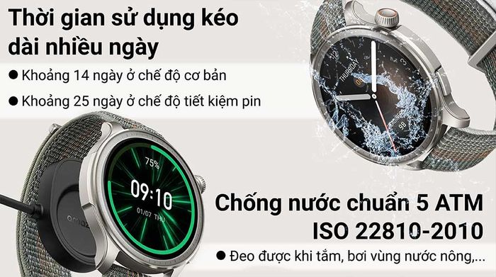 Đồng hồ thông minh Amazfit Balance 46mm dây silicone - Chống nước vượt trội
