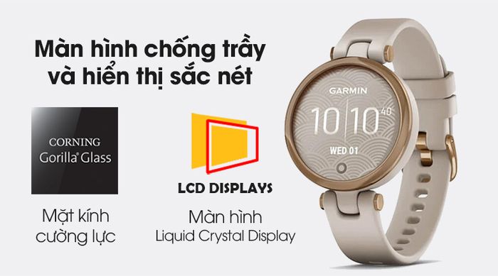 Đồng hồ thông minh Garmin Lily dây silicone - Màn hình chất lượng cao