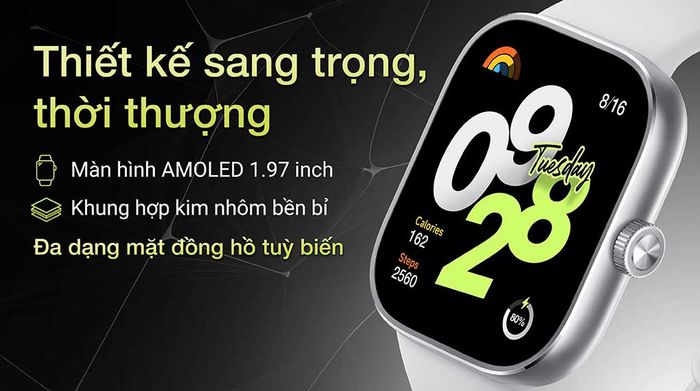 Đồng hồ thông minh Xiaomi Redmi Watch 4 47.5mm - Thiết kế thời thượng