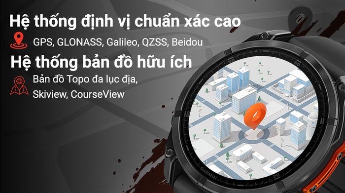 Garmin Fenix 8 47mm viền thép - Định vị 