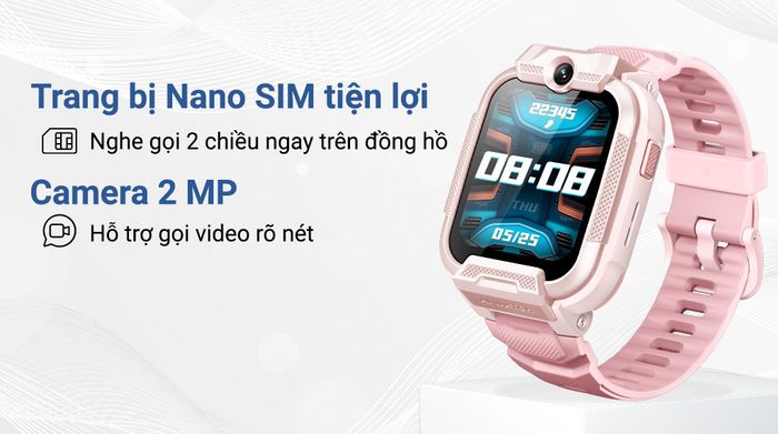 Đồng hồ định vị trẻ em Kidcare K1 54mm - Nghe gọi 2 chiều
