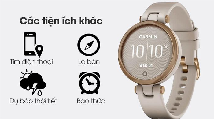 Đồng hồ thông minh Garmin Lily dây silicone - Tiện ích