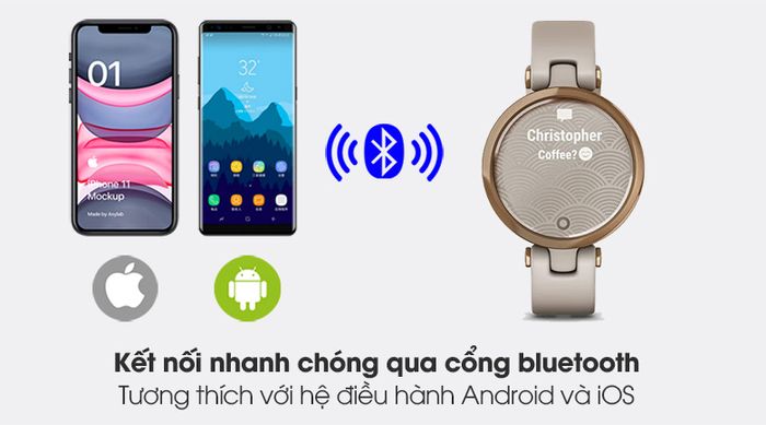 Đồng hồ thông minh Garmin Lily dây silicone - Khả năng kết nối