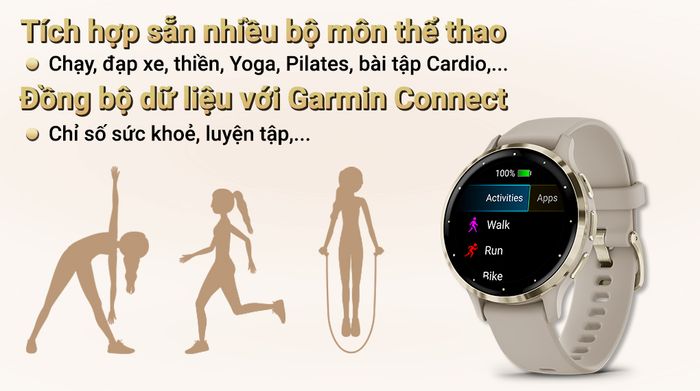 Garmin Venu 3S - 30 chế độ luyện tập