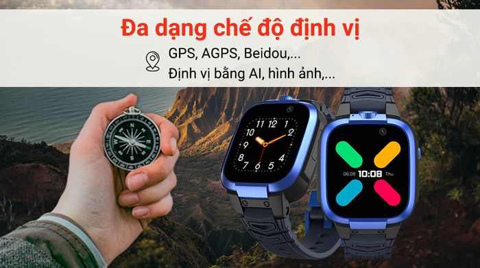 Đồng hồ định vị trẻ em Kidcare S88 4G - Định vị